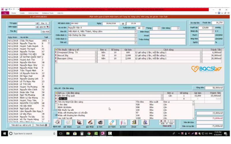 phần mềm quản lý bệnh nhân bằng Excel