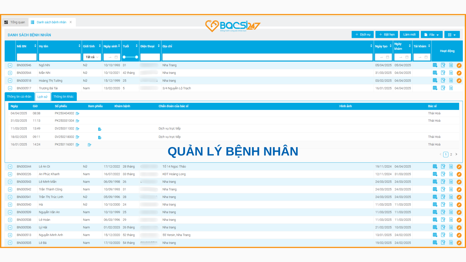 phần mềm quản lý phòng khám nha khoa