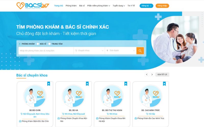 phần mềm quản lý phòng khám Bacsi247