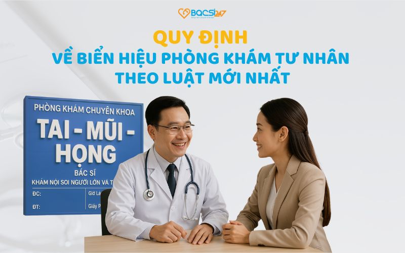 quy định về biển hiệu phòng khám tư nhân