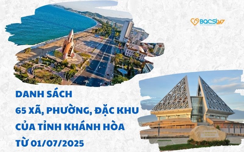 Danh sách 65 đơn vị hành chính cấp xã tỉnh Khánh Hòa