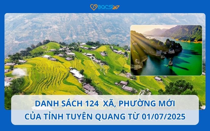 Danh sách 124 đơn vị hành chính cấp xã tỉnh Tuyên Quang
