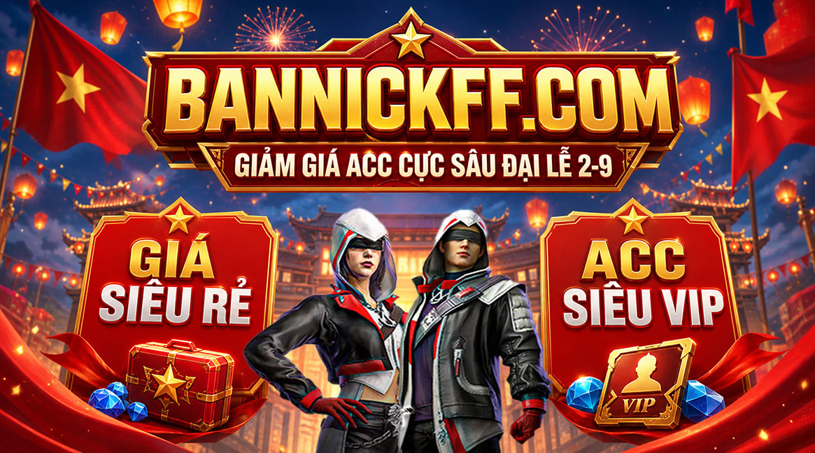 BannickFF.com - Shop mua bán nick Free Fire uy tín, giá rẻ banner 1
