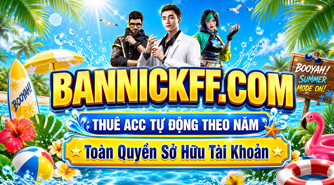 BANNICKFF.COM - Mua Bán Nick Free Fire Uy Tín Đảm Bảo Uy Tín Bởi Nhiều Youtuber : Lưu Trung, NPC, Wag Dark, Vô Lý, Hóng Game banner 1