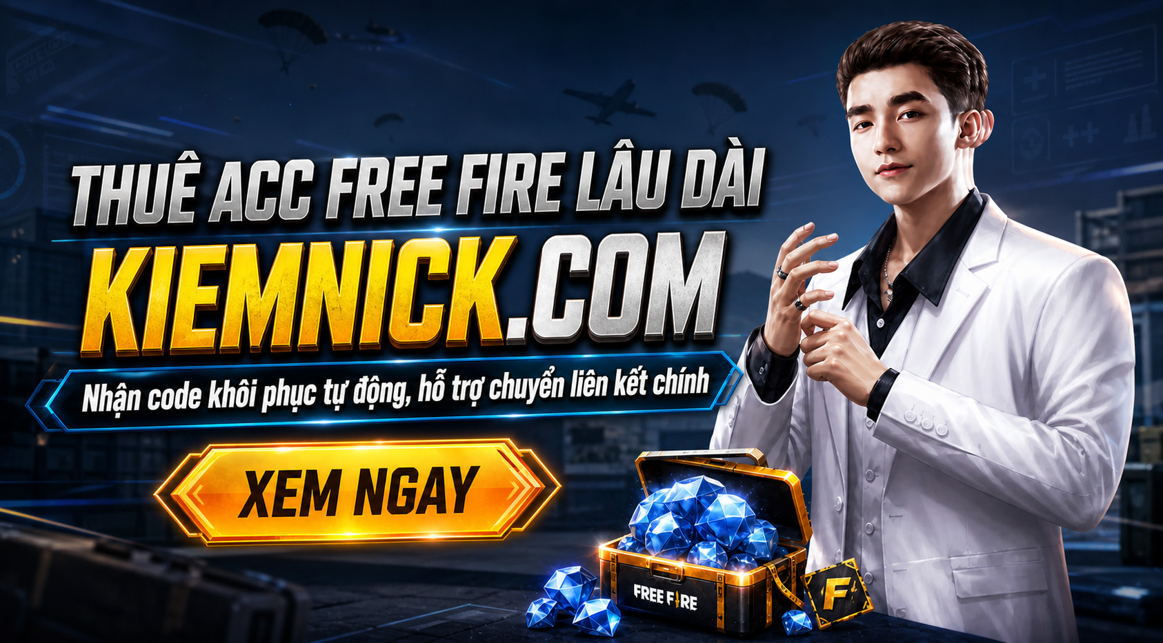 Shop Acc Free Fire, Liên Quân, Blox Fruits | KiemNick.com banner 2