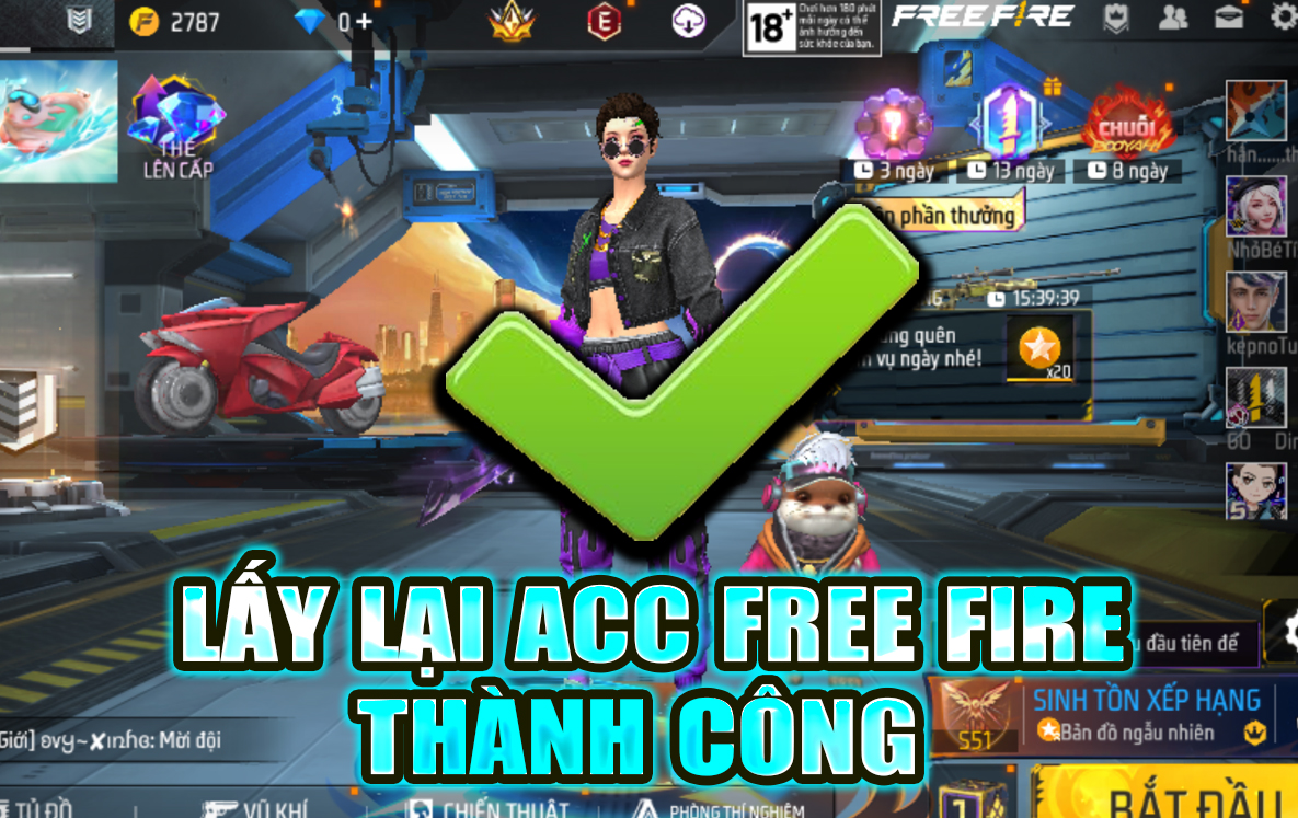 đ&atilde; lấy lại acc th&agrave;nh c&ocirc;ng bằng email x&aacute;c thực 