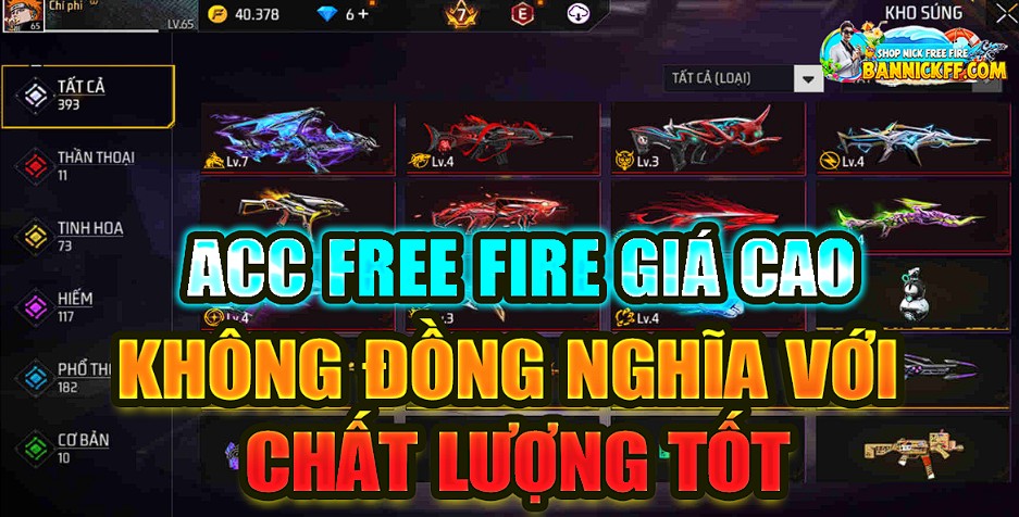 Vì sao nên mua acc free fire tại shop bannickff.com