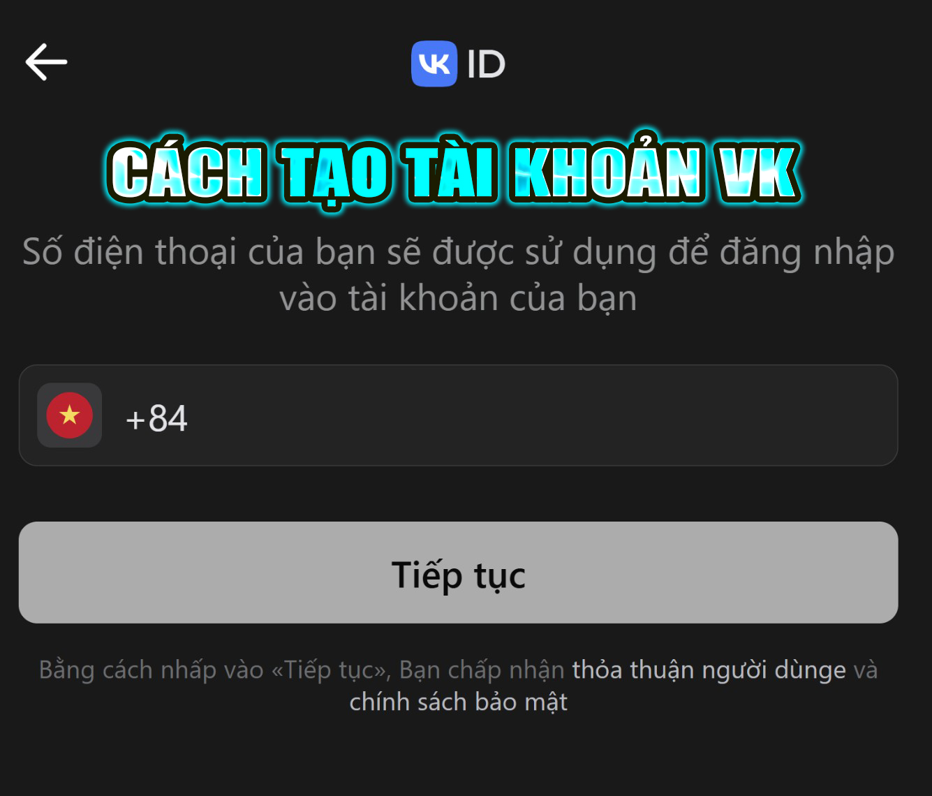 cách tạo tài khoản vk