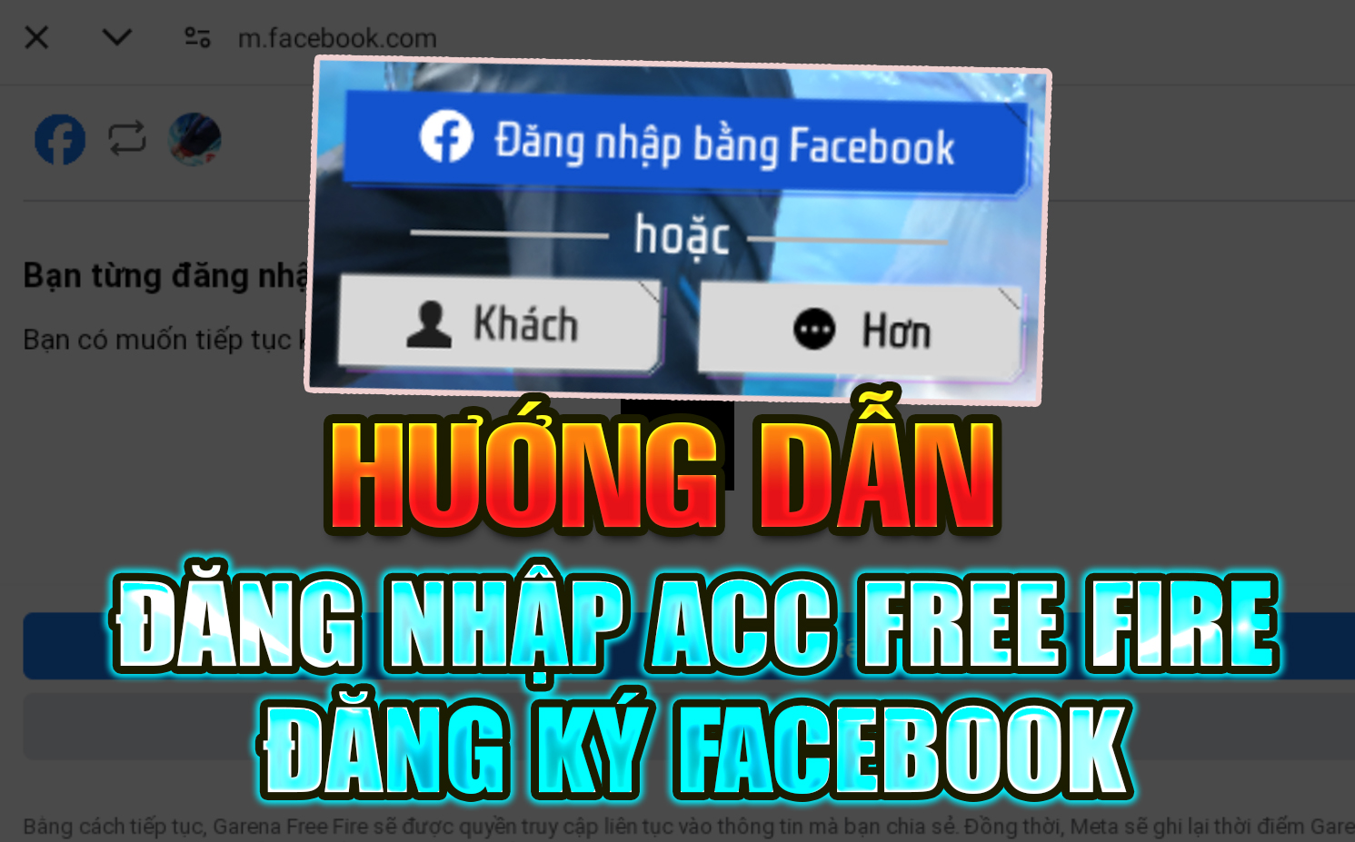 Hướng Dẫn Đăng Nhập Nick Free Fire Đăng Ký Facebook