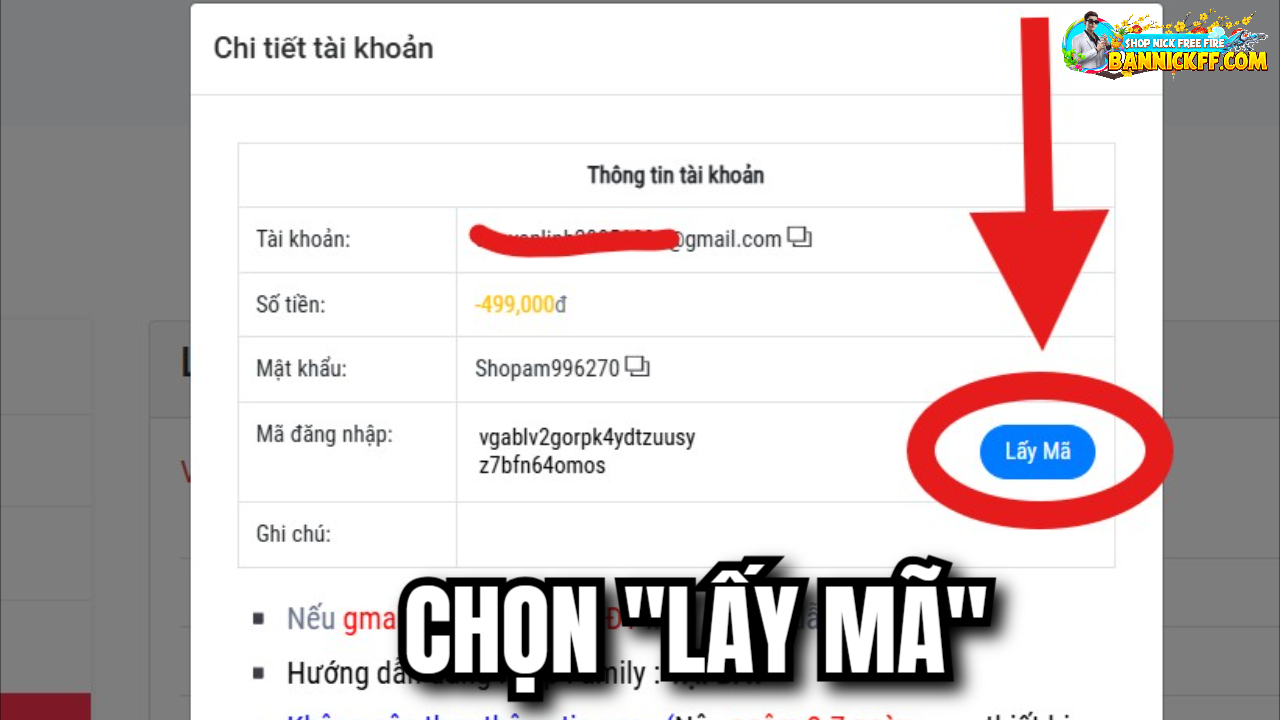 Lấy m&atilde; 6 số v&agrave; v&agrave;o game