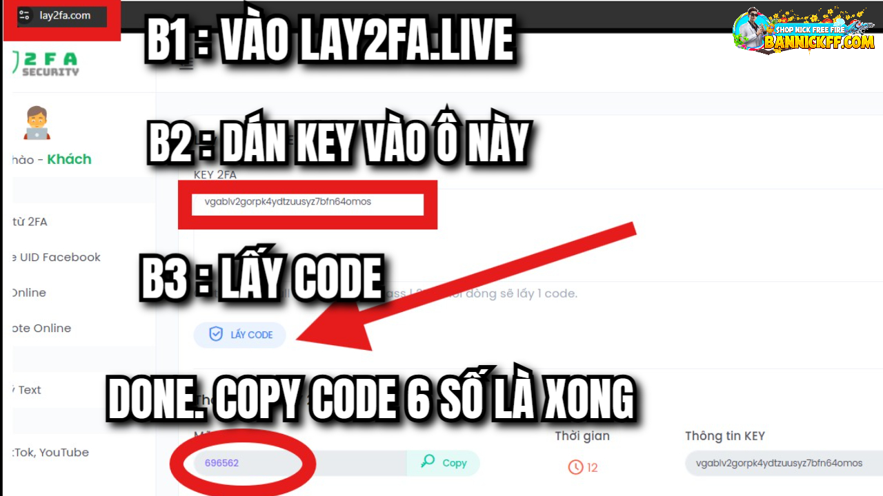 hướng dẫn lấy m&atilde; authen d&aacute;n tiếp