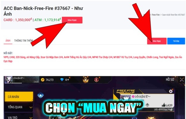 hướng dẫn chọn v&agrave; mua acc ff