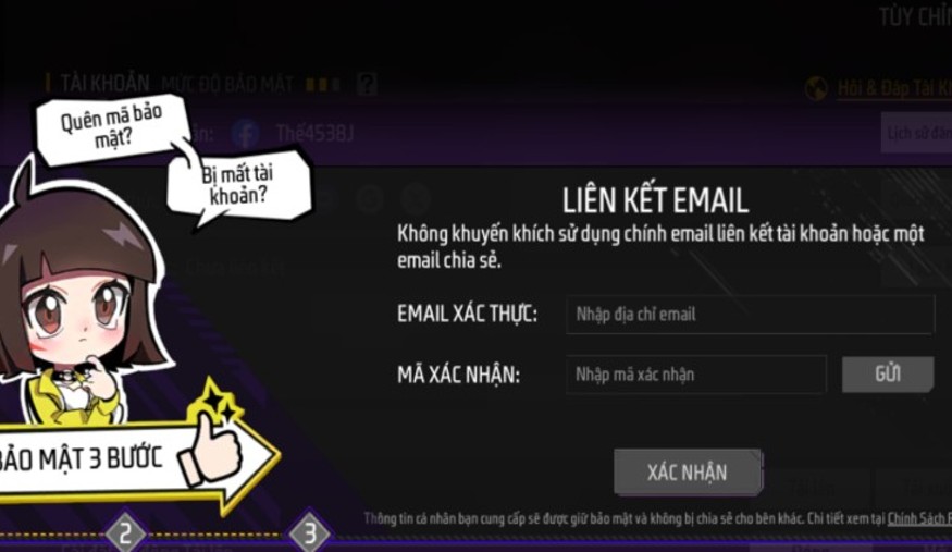 điền email kh&ocirc;i phục sau đ&oacute; chọn gửi m&atilde; code
