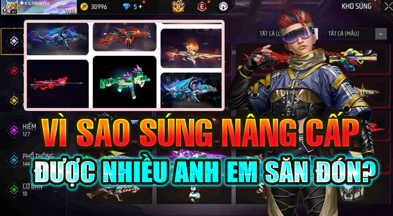 Top Skin Súng Nâng Cấp Được Game Thủ FF Ưu Tiên Nhất Năm 2026