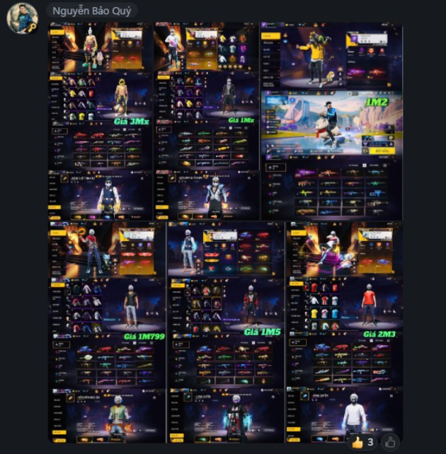 So sánh shop Quý11N với các shop acc FF khác