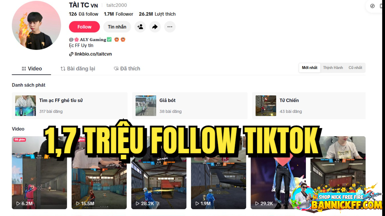 youtube t&agrave;i tc đảm bảo uy t&iacute;n cho bannickff.com
