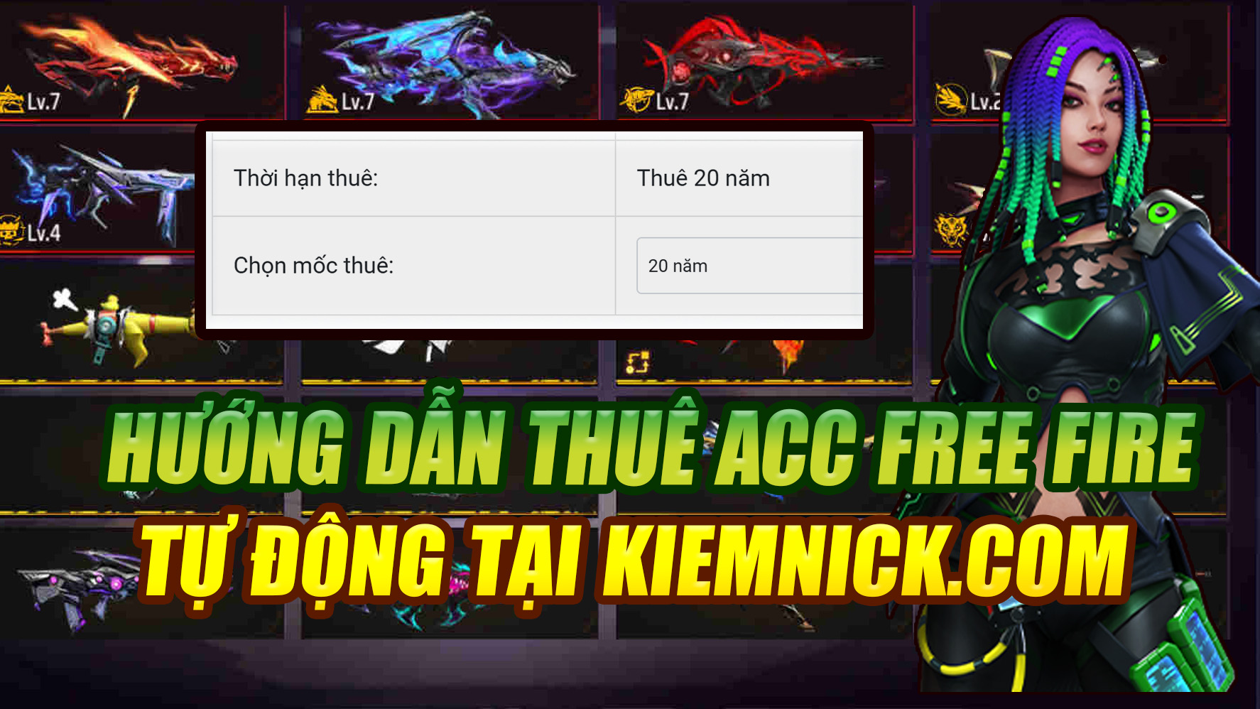 Hướng Dẫn Thuê Nick Free Fire Tại Shop