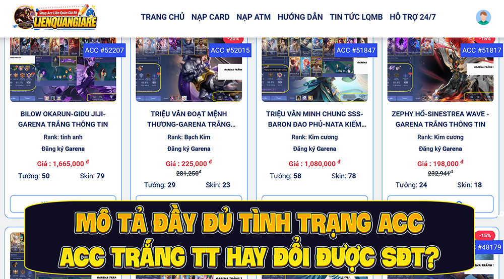 đừng bỏ qua t&igrave;nh trạng đăng k&yacute;, th&ocirc;ng tin hiện tại của acc game