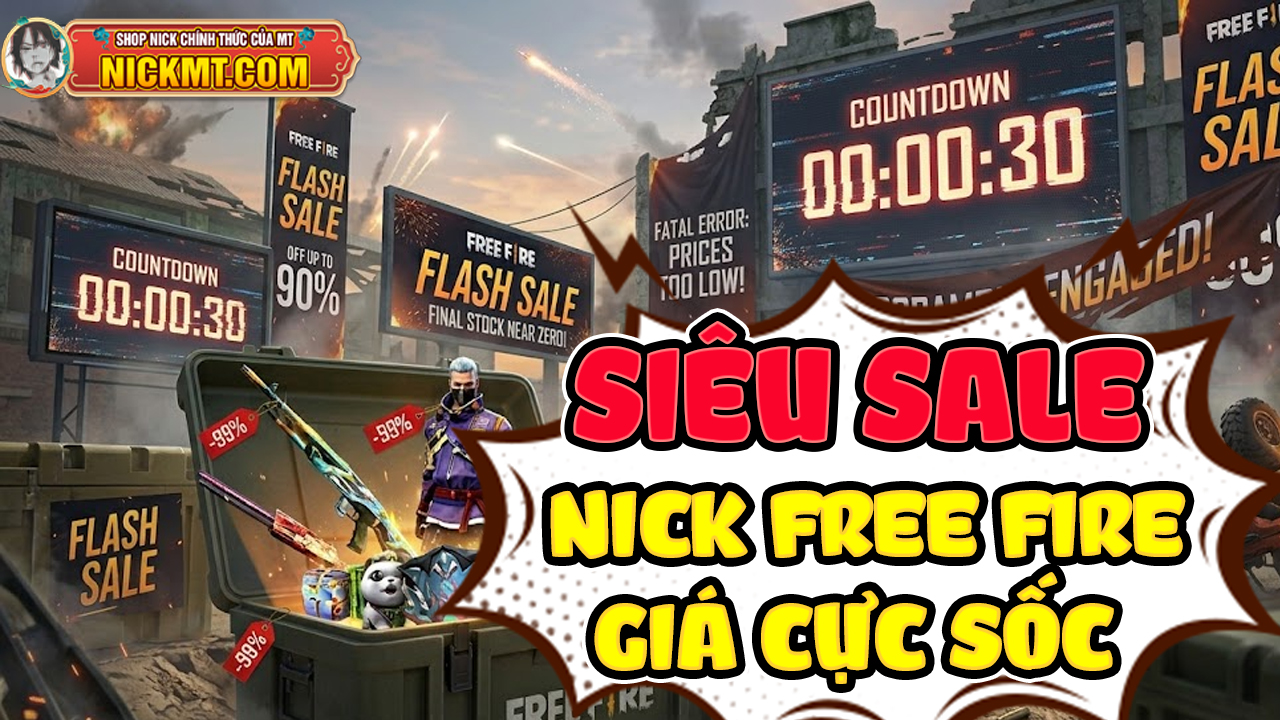 Giảm Giá 50% Toàn Bộ Kho Acc Free Fire Tại Shop Lễ 30-4