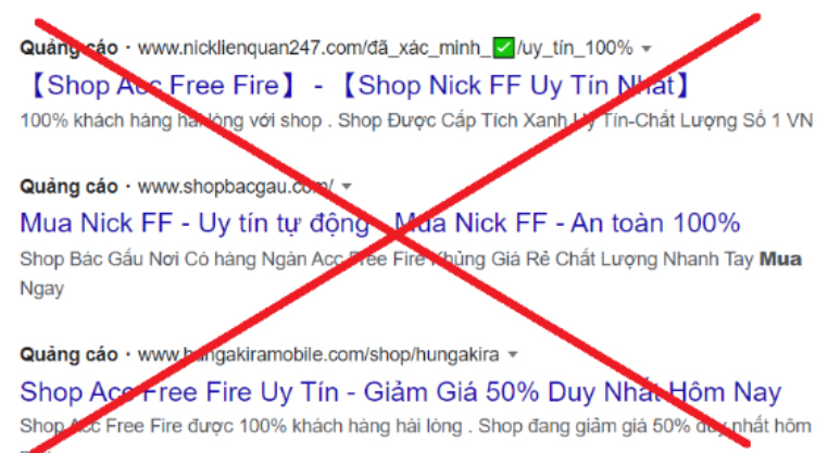 Làm sao tránh gặp người giả mạo shop thu mua acc