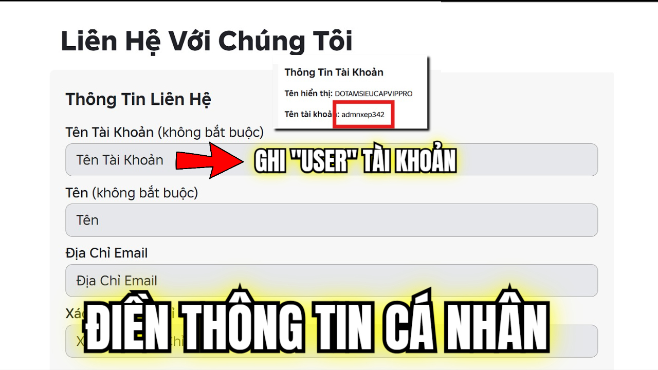 Tạo yêu cầu hỗ trợ và điền thông tin cơ bản