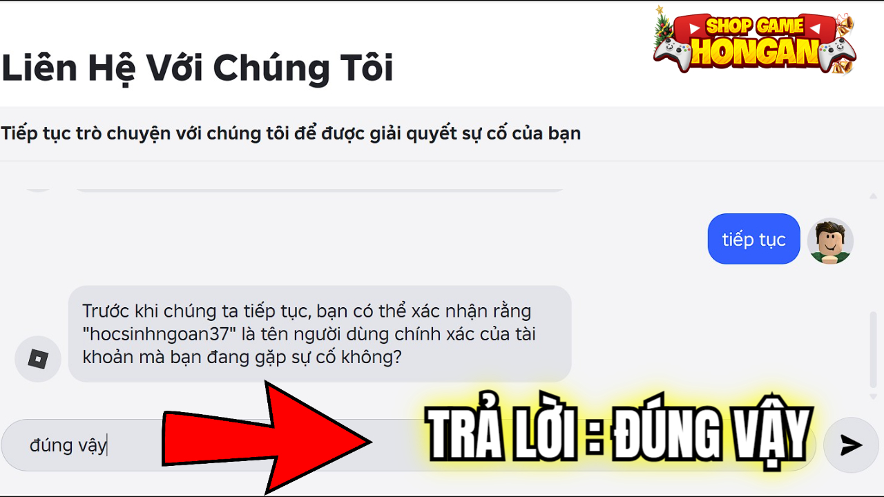 tương t&aacute;c trả lời bot để lấy th&ocirc;ng tin mail gốc