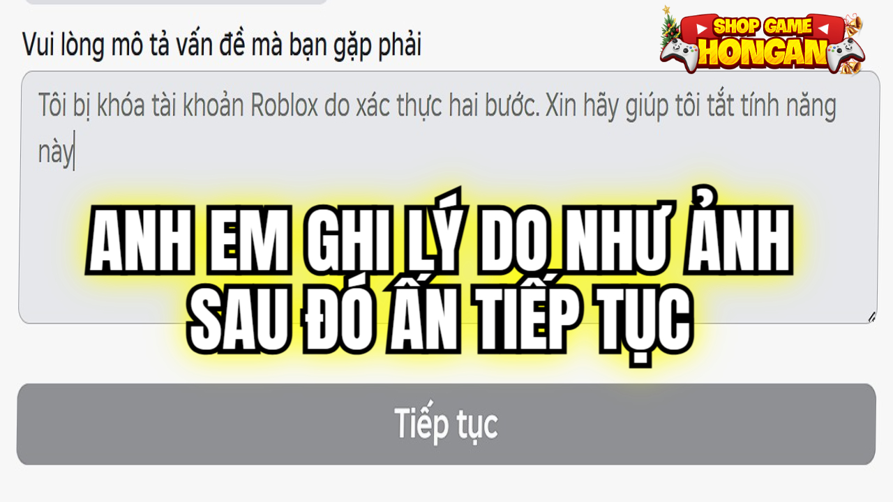 ghi l&yacute; do cần hỗ trợ