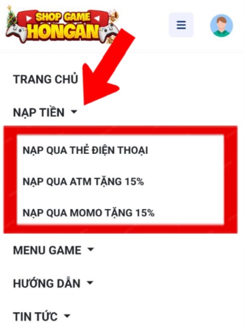 nạp đủ số tiền tương ứng với giá trị acc bạn muốn mua