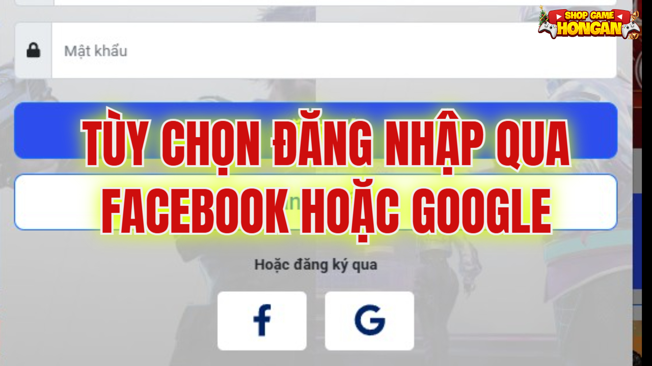đăng nhập qua facebook, google