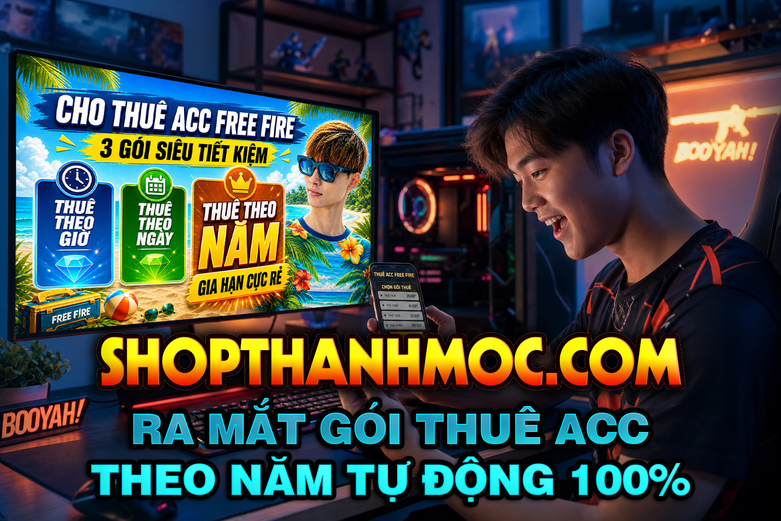 ra mắt gói thuê acc ff theo năm shopthanhmoc.com