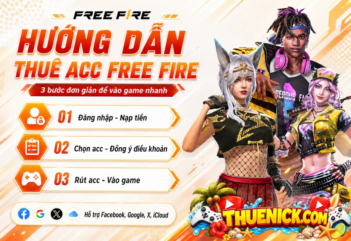 HƯỚNG DẪN THUÊ ACC FREE FIRE