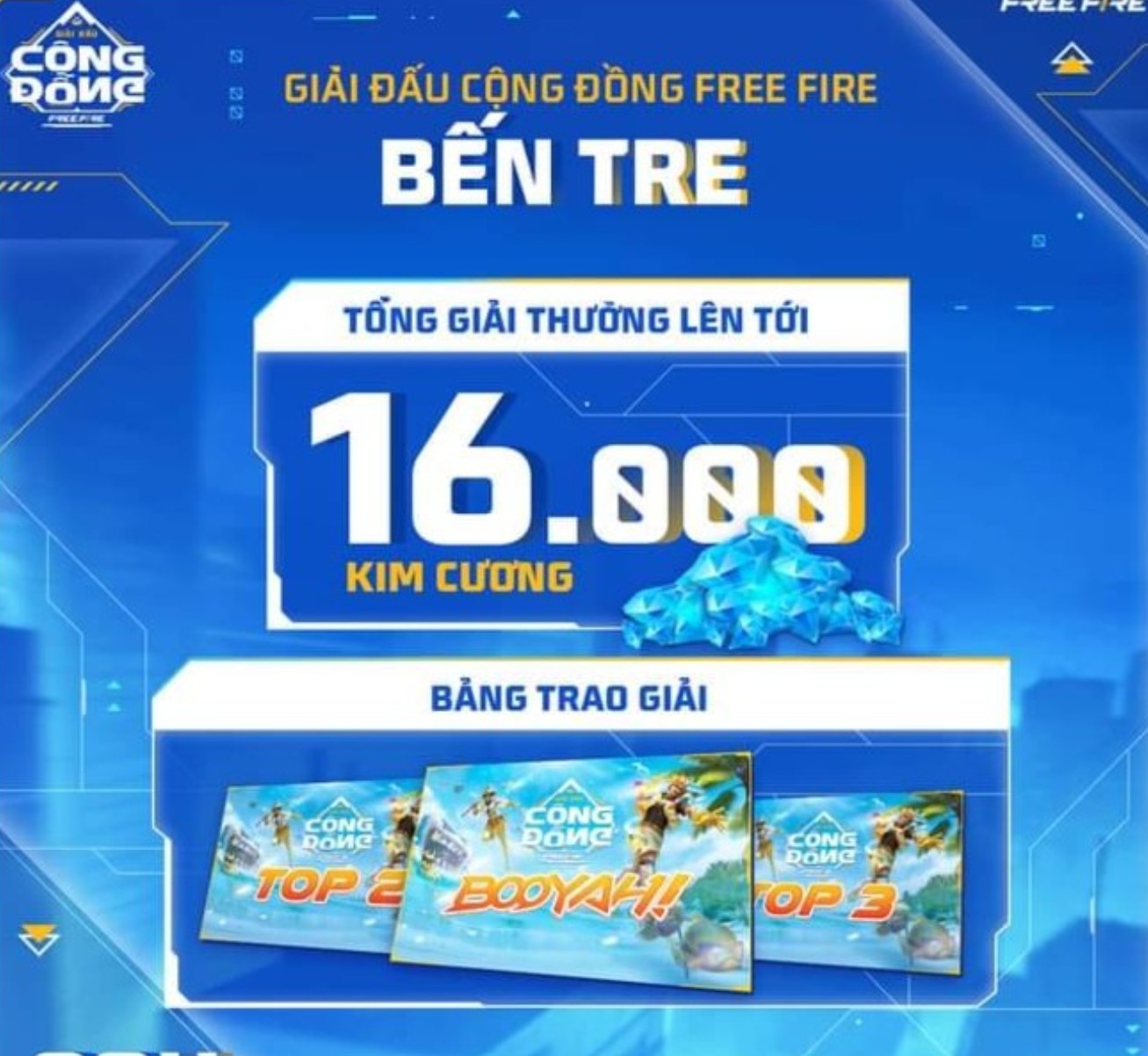 tham gia các giải đấu cộng đồng giải thưởng lớn của free fire