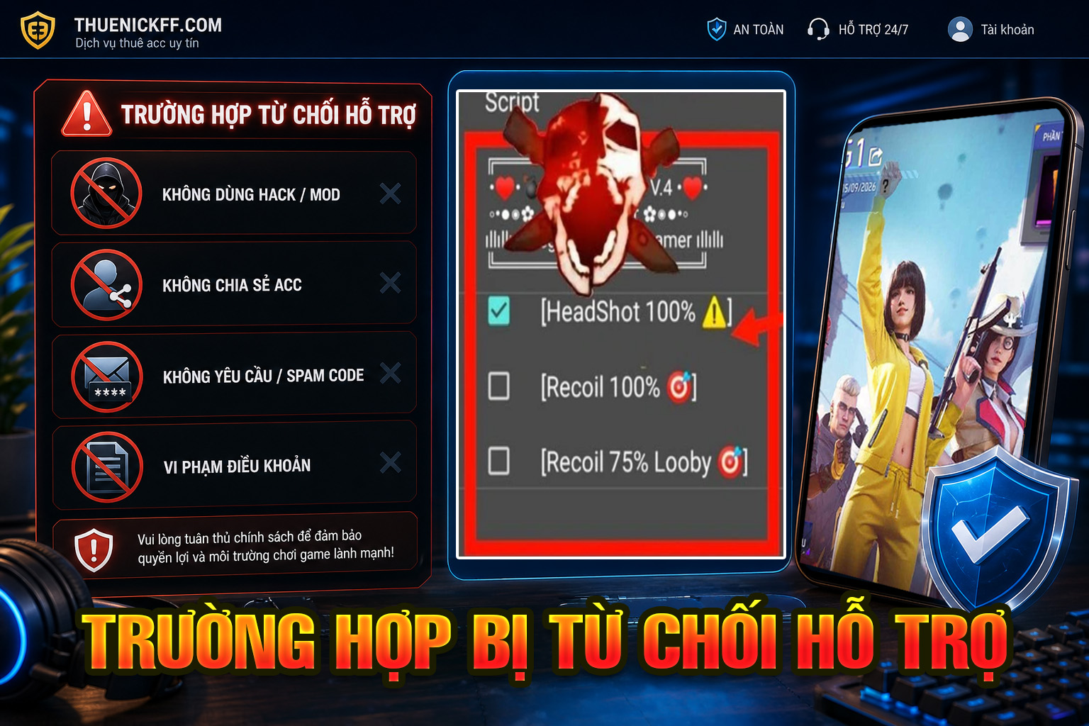 trường hợp không được bảo hành