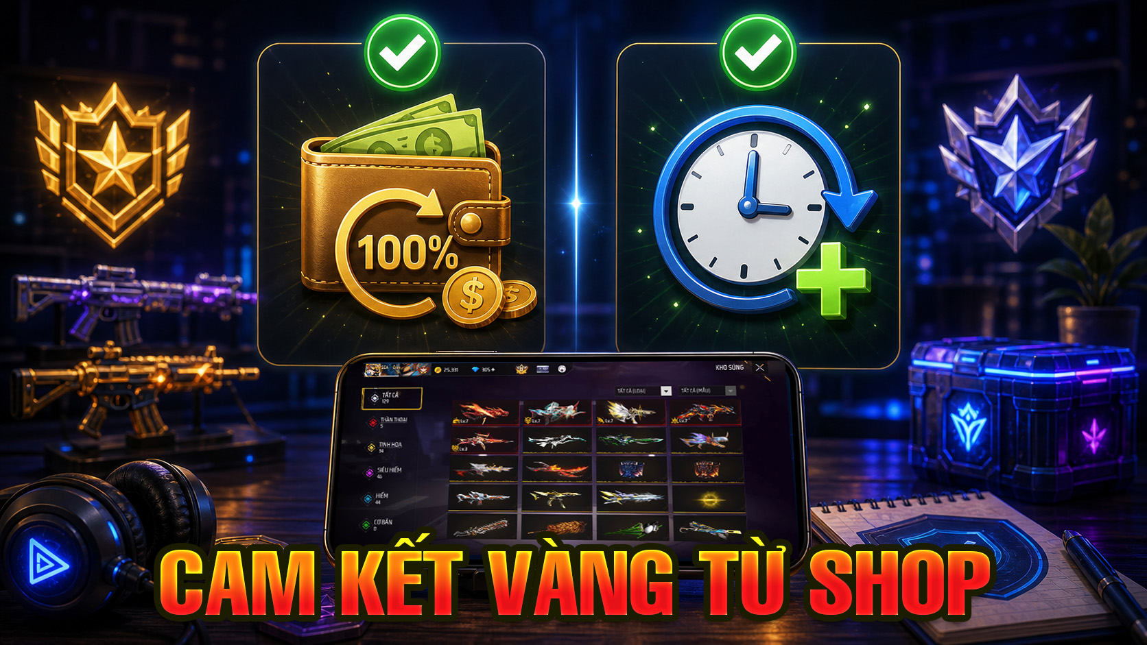 cam kết của thuenickff.com về vấn đề thuê tài khoản