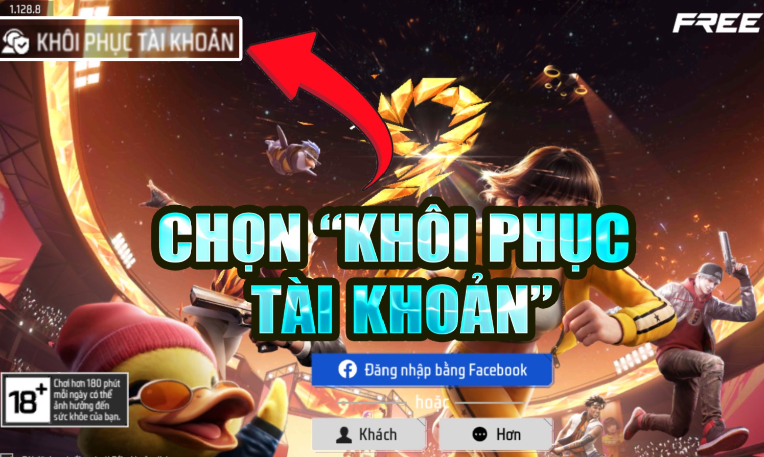 chọn kh&ocirc;i phục t&agrave;i khoản