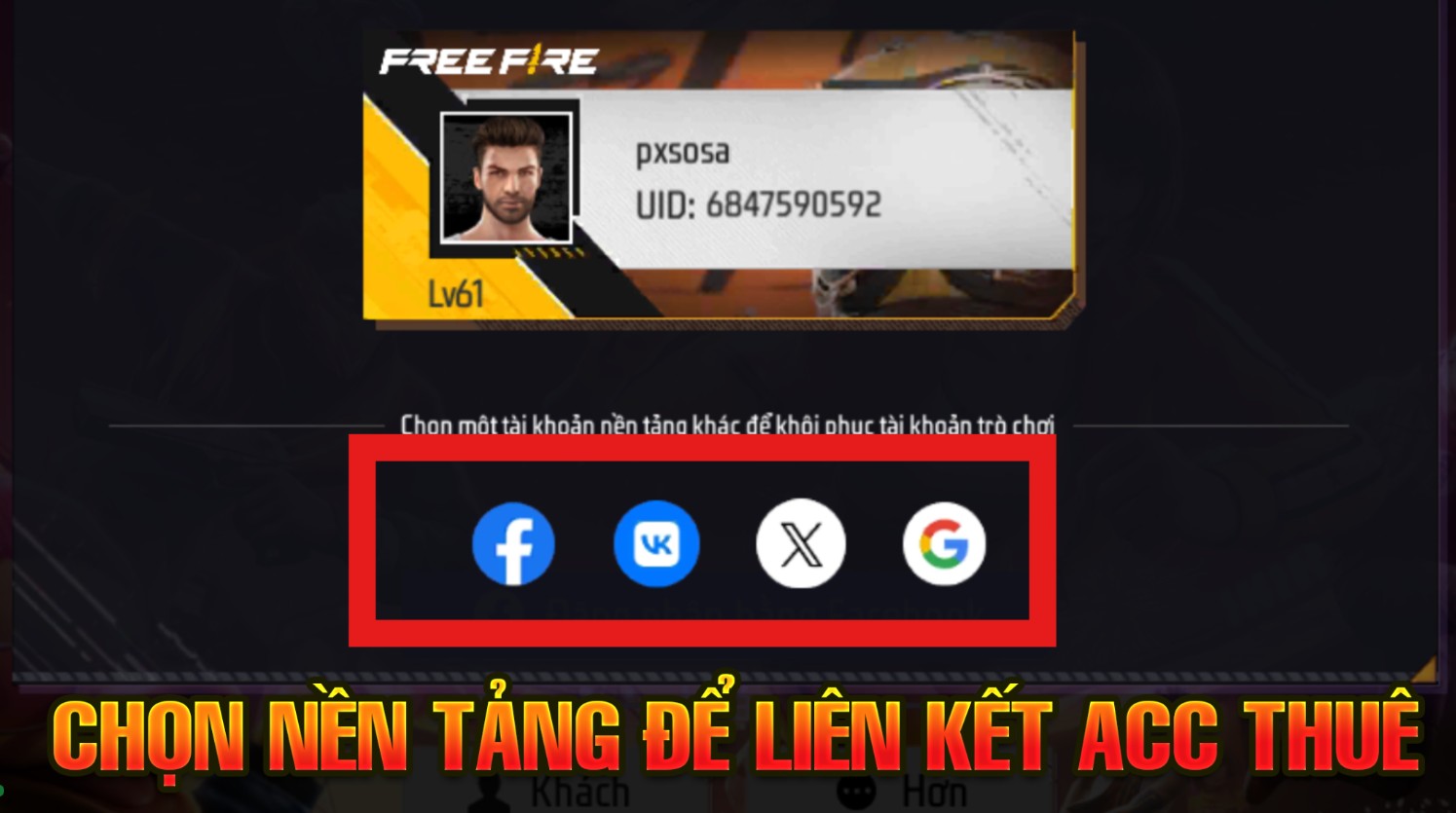 chọn nền tảng mạng x&atilde; hội cần li&ecirc;n kết với acc game đ&atilde; thu&ecirc;