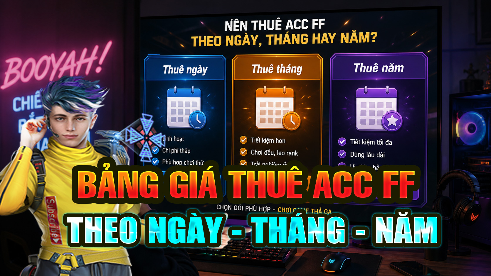 Thuê Acc FF Bao Nhiêu Tiền? Bảng Giá Theo Gói Ngày, Tháng, Năm