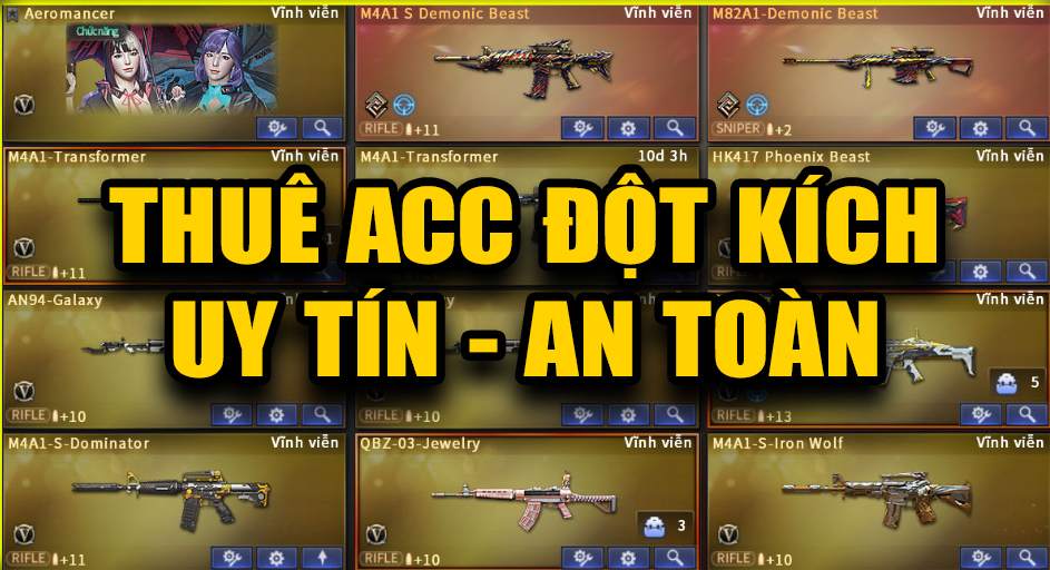 Hướng Dẫn Thuê Nick Đột Kích (CF) Từ A-Z: An Toàn, Giá Rẻ, Dễ Dàng