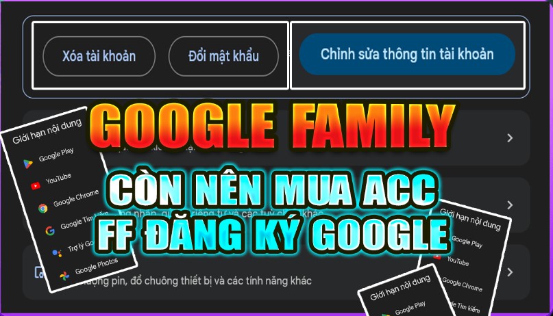 Google Family Là Gì - Lợi Ích Khi Mua Acc Free Fire Đăng Ký Google FML