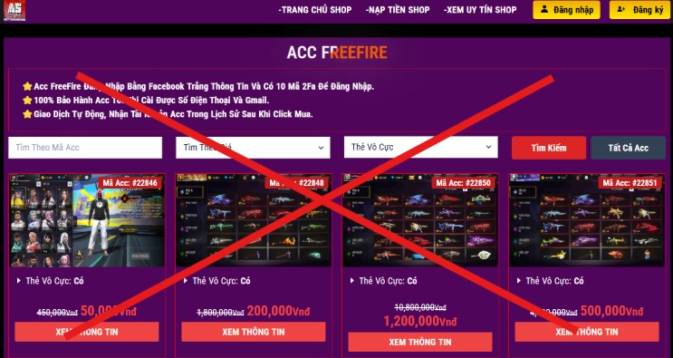 Cách Nhận Biết Shop Free Fire Giả Mạo Youtuber Lớn