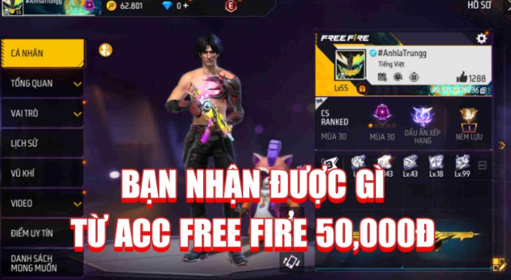 Vì sao dòng acc FF dưới 50k luôn được yêu thích