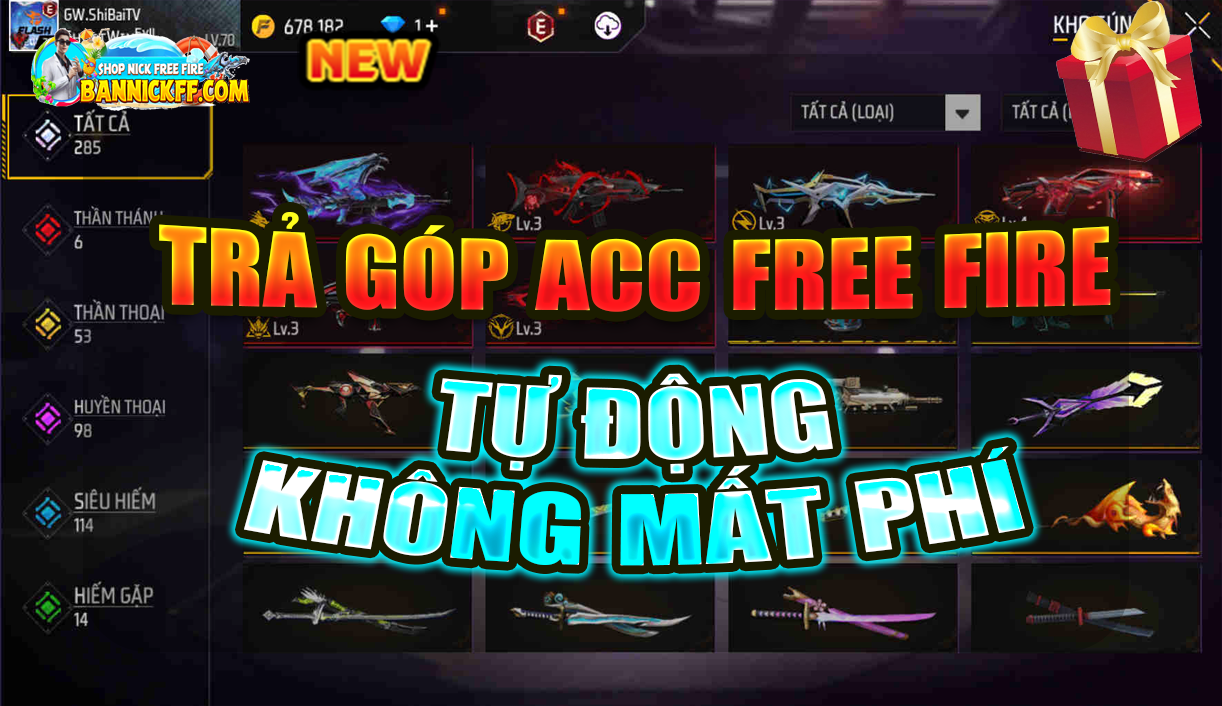 Hướng Dẫn Mua Acc Free Fire Trả Góp Tại BannickFF.Com