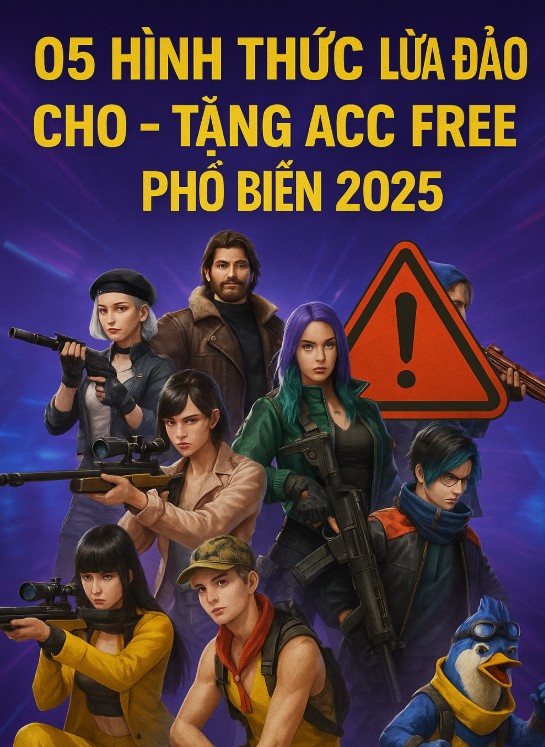 05 Hình thức lừa đảo cho - tặng acc Free Fire phổ biến 2025