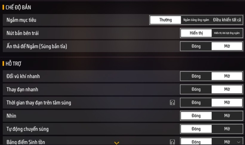 chinh-che-do-ngam-ban-tu-dong-trong-free-fire
