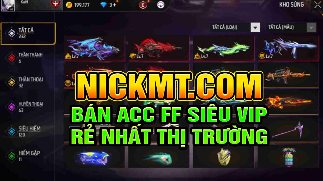 Shop Mua Bán Nick/Acc Free Fire VIP Giá Rẻ Tại NickMT.com