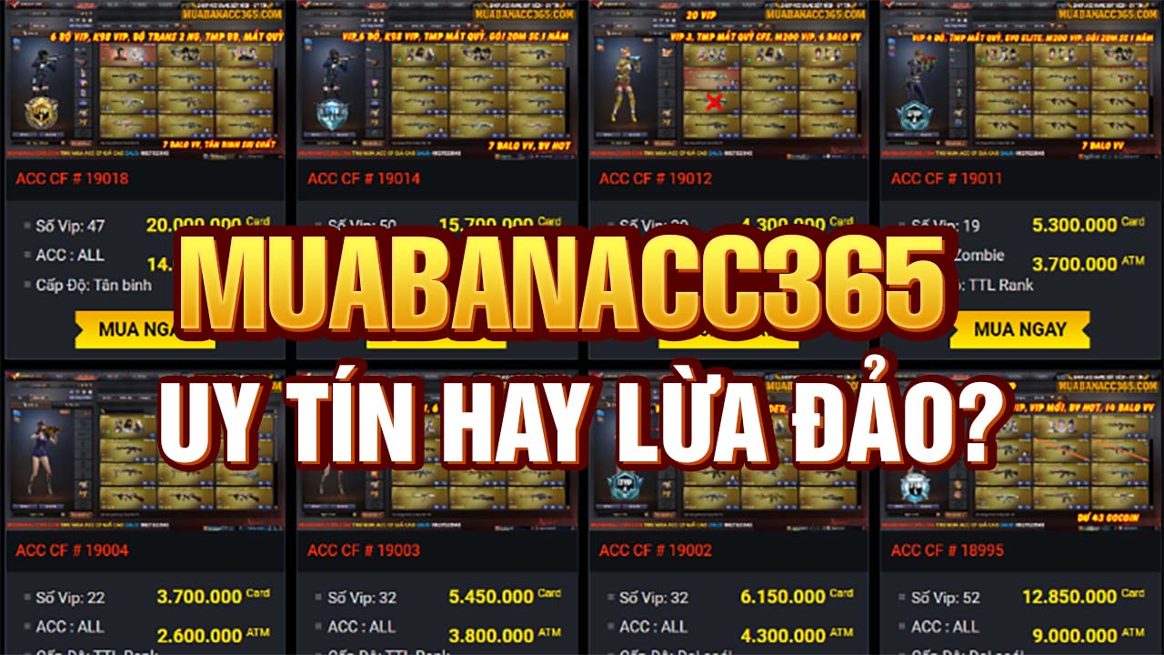 Muabanacc365 Uy Tín hay Lừa Đảo, Có nên Mua Acc CF tại Muabanacc365?