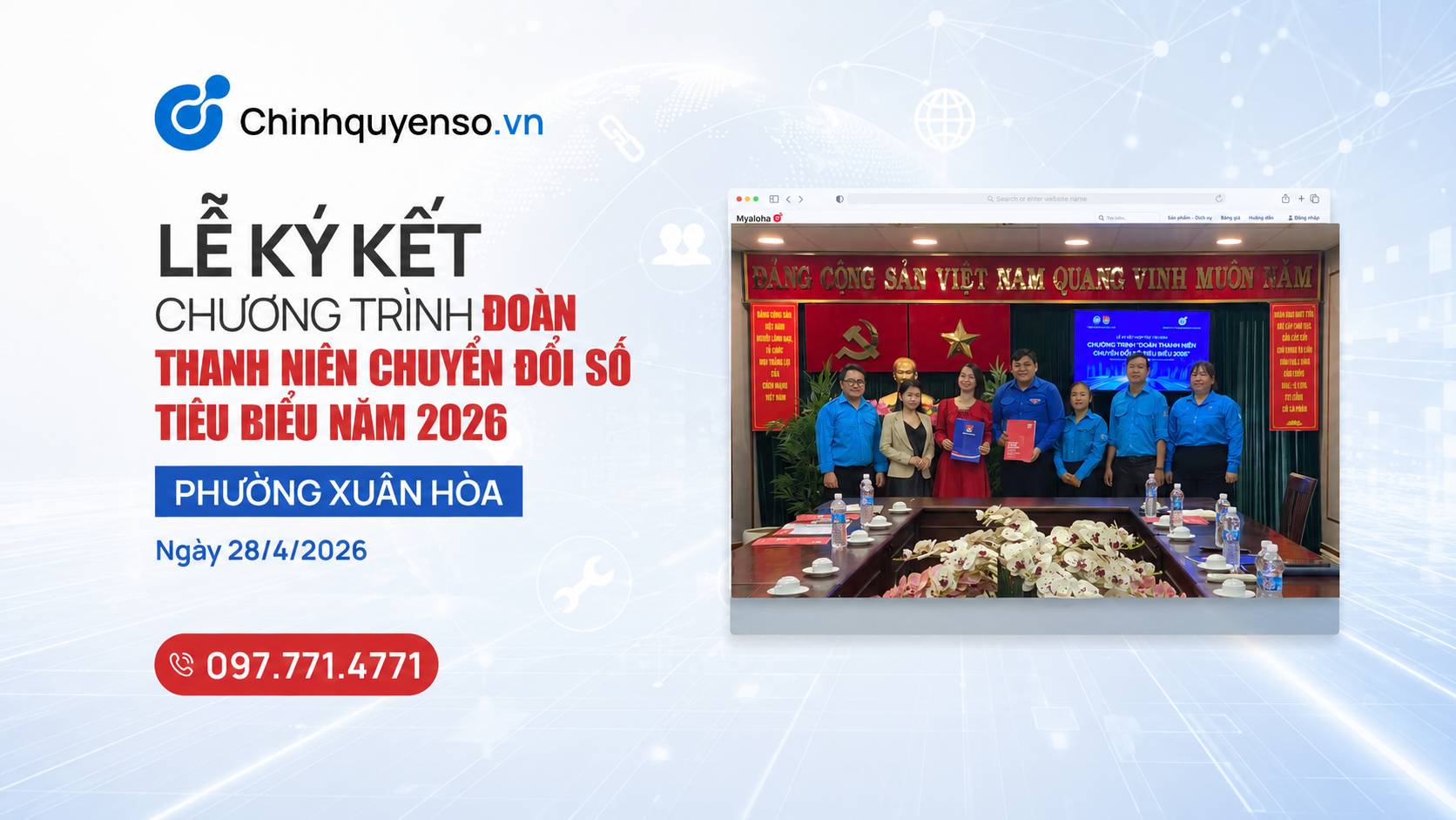 Tiên phong chuyển đổi số: Đoàn phường Xuân Hòa ra mắt Hệ sinh thái "Thanh niên số" cùng MyAloha