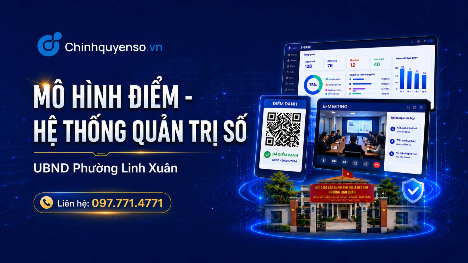 Bước tiến mới trong quản trị số: UBND Phường Linh Xuân triển khai đồng bộ Hệ thống E-Task và E-Meeting