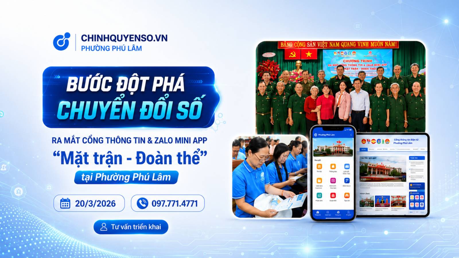Phường Phú Lâm đi đầu số hóa công tác Mặt trận và Đoàn thể cơ sở