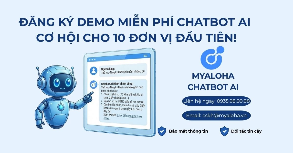 Đăng Ký Demo Miễn Phí Chatbot AI Hành Chính Công - Cơ Hội Cho 10 Đơn Vị Đầu Tiên!